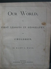 Antique - Teachers   Children s Book - Our World - 1866   1873