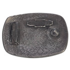Vintage Blue Hole Pewter Belt Buckle Indiana Metal Craft 1970s     Collector Piece