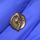 Rare Antique Art Nouveau Stylish Lady 14k  Yellow Gold Stud Earrings