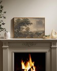 Viyyiea Vintage Framed Canvas Wall Art  Antique Tree Mountain Art Prints  Cla   