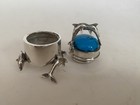 Southwestern Sterling Silver Turquoise Stone Sculpted Dolphins Trinket Pill Box