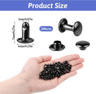 200 Sets Double Cap Leather Rivets 6mm Round Tubular Rivets Metal Spikes Studs R