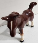 Vintage Foal Pony Horse Porcelain Figurine Brown   White 4 