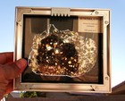 132 90 Gram - Seymchan Meteorite - With Glowing Olivine - In Glass Display Case