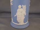 Wedgwood Light Blue Jasperware Cylinder Spill Vase 6 3 8  Excellent
