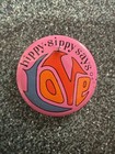 Vintage Hippy Sippy Says Love Button Pin Badge Hippie Candy Advertising Pinback