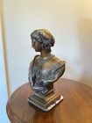 Antique Bronze Bust Of Empress Eugenie Signed Duchoiselle