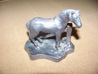 Horse   Fence Pewter Statue Figure Figurine 4 1  L  3 75  H Heavy Alone 2 Lbs