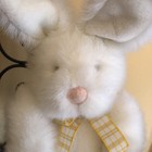 Russplus Russ Berrie White Rabbit Plush Stuffed Animal 6113tf Yellow Gingham Bow