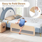Bed Rails For Toddlers  59   Extra Long  Swing Down Bed Guard W safety Strap  Fo