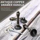 6x Antique Brass Drawer Pulls Handles Teardrop Vintage Cabinet Knobs