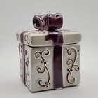 Yankee Candle Porcelain Gift Box Christmas Present Tealight Holder Nwt