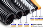 100 Ft 1 4    Wire Loom Split Tubing Auto Wire Conduit Flexible Cover  All Size