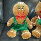 Dan Dee Vintage Gingerbread Boy Set Of 2 Pair Christmas Plush Stuffed  cookie