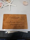Rare Antique Leather Postcard  my Heart s On Fire For You  Roasting On Pit