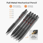 33pcs Black Metal Mechanical Pencil Set In Leather Case  Art Drafting Pencil 0 3
