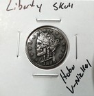 Hobo Lady Liberty Skull Skeleton 2 Made A From Real Liberty Head V-nickel Signed