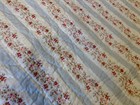 Vtg    simply Shabby Chic    Floral Print 100  Cotton Quilt W scalloped Edges 62   x84