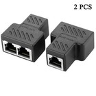 Rj45 Splitter Adapter 1 To 2 Ways Dual Female Port Cat6 5 7 Lan Ethernet Cable