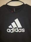 Adidas Black Shirt Longsleeve Logo Crew Neck Logo Casual Streetwear Men L