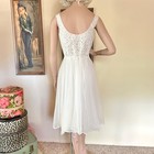 Vtg 1950s White Ballerina Circle Skirt Dress Nightgown Lace Bridal Lingerie S