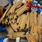 Huge Fisher-price Geotrax Large Lot Train Set Cars Buildings Tracks Accessories