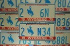 One Or More 1975 1976 1977 Wyoming State Bicentennial License Plate Tags