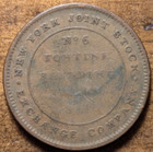 1837 New York City Merchants Joint Stock Exchange Hard Times Token