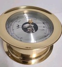 Vtg 1997 Beautiful 7  Inch Brass Ship s Barometer Beveled Glass Wow 