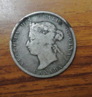 1872h Canada 25 Cents Silver Quarter Queen Victoria Canadian Coin Vintage Coin