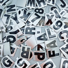 Crafters 140 Plastic Letters Numbers   Symbols   Silver Black  Art Jewelry Signs