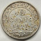 Newfoundland 1947 10 Cents Dime Silver Coin - Very Fine