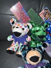Vtg Grateful Dead Bean Bear Plush Lot Liquid Blue Sam Ripple Jerry Peggy Reuben