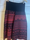 Green 3 Women   s Holiday Winter Knit Skirt Size S Red Black Nordic Cozy Usa Made