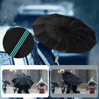 Automatic Collapsible Windproof Folding Umbrella Beige