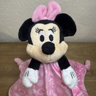 Disney Baby Pink Minnie Mouse Lovey Soft Plush Security Blanket Knotted New