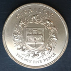 1977 Gibraltar 25 Pence - Elizabeth Ii Silver Jubilee  Bu