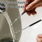 New Tongue Scraper Cleaner Stainless Steel Dental Fresh Breath Cleaning Oral