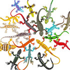 18 Piece Plastic Lizard Toys Colorful Plastic Fake Lizards Artificial Model Rept