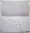 Young Girl With Flowers Muffs Unused Vintage Christmas Greeting Card  hh7