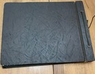 Vintage Family Fireside Scene Embossed Photograph Scrapbook Rare Pre-owned