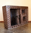 Dollhouse Large Brick Fireplace Brick Walk-in Style Colonial 1 12 Scale