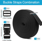 Buckle Straps 1 Inch  Webbing Straps Polypropylene 11 Yards  6 Pcs Adjustable Si
