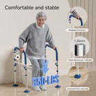 Loyoda Toilet Safety Rails For Seniors height-adjustable Frame Blue