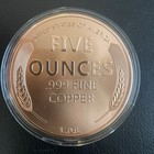 5 Oz Lincoln Wheat Cent 999 Fine Copper Round In A Air-tite Capsule