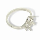Oval Offset Two Stone Pre-notched Ring Mounting