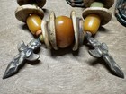 Handmade Nepal Tribal Necklace With Amber Resin  Bone Discs   Brass Amulets