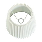 Knife Pleat Accent White Fabric Lamp Shade  10 l X 10 w X 8 h