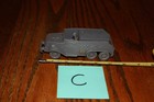 Vintage Marx Battleground Dark Gray German Army Half-track And Driver C - Mpc