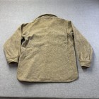 Vintage Woolrich Shirt Jacket Mens Medium Beige Wool Herringbone Tweed Usa